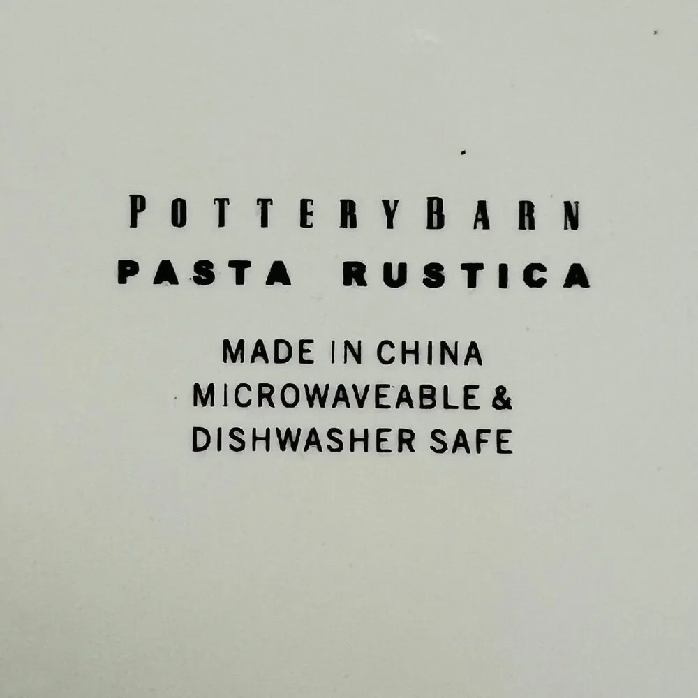 POTTERY BARN Pasta Rustica Divided Olive Dipping Serving Bowl